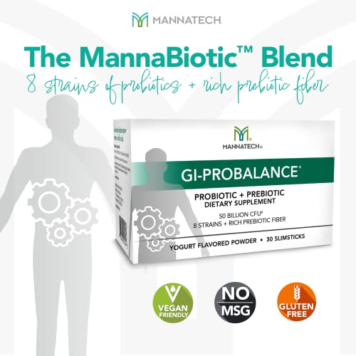 Mannatech Prebiotics and Probiotics, 30 Slimsticks, Yogurt Flavor, GI-ProBalance w/MannaBiotic Blend MannatechBuy Supplements Australia