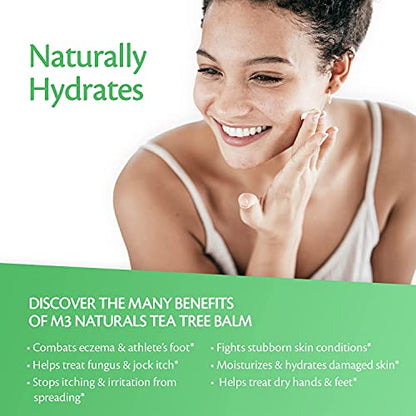 Tea Tree Oil Foot Balm - Natural Remedy for Athletes Foot, Toenail Repair M3 NaturalsBuy Supplements Australia