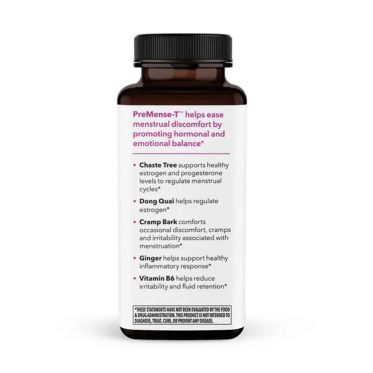 LifeSeasons - PreMense-T - PMS Relief Supplement - Support for Pre-Menstrual Symptoms, Cramping & Breast Tenderness - Nourish Tissue - Ginger Crampbark Dong Quai Chasteberry & Vitamin B6-60 Capsules LifeSeasonsBuy Supplements Australia
