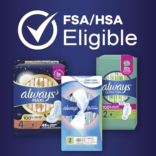 Always Ultra Thin Feminine Pads with Wings for Women, Size 4, Overnight Absorbency, Unscented AlwaysBuy Supplements Australia
