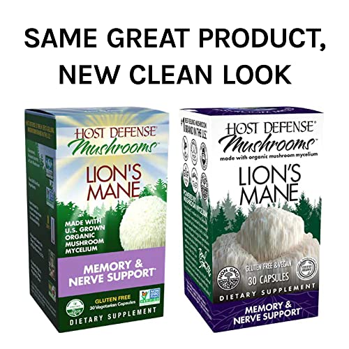 Host Defense, Lion's Mane Capsules, Promotes Mental Clarity, Focus and Memory Host DefenseBuy Supplements Australia