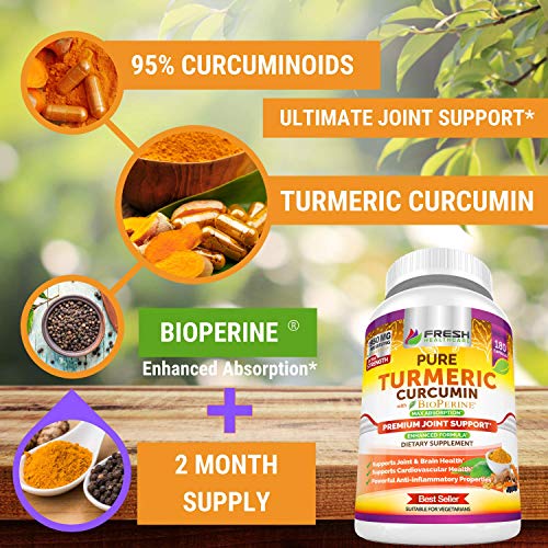 Turmeric Curcumin with BioPerine 1950mg - Natural Joint & Healthy Inflammatory FRESH HEALTHCAREBuy Supplements Australia