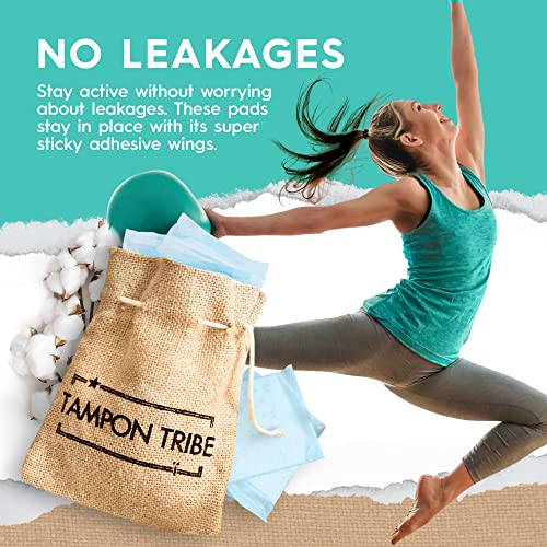 Tampon Tribe - Organic Cotton Pads with Wings for Women, Chemical-Free Breathable Sanitary Pads Tampon TribeBuy Supplements Australia
