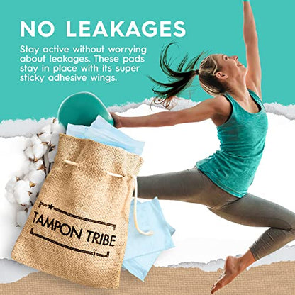 Tampon Tribe - Organic Cotton Pads with Wings for Women, Chemical-Free Breathable Sanitary Pads Tampon TribeBuy Supplements Australia