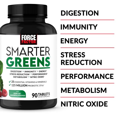 FORCE FACTOR Smarter Greens Tablets, Greens Supplement with 25+ Superfoods and Antioxidants Force FactorBuy Supplements Australia