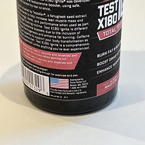 FORCE FACTOR Test X180 Ignite Testosterone Booster for Men, Testosterone Support Force FactorBuy Supplements Australia