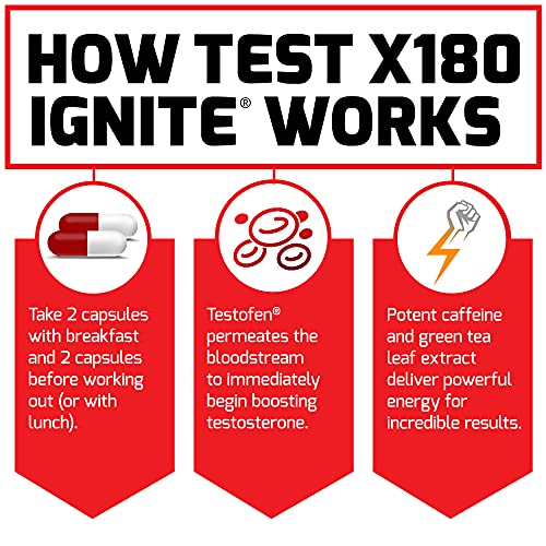 FORCE FACTOR Test X180 Ignite Testosterone Booster for Men, Testosterone Support Force FactorBuy Supplements Australia