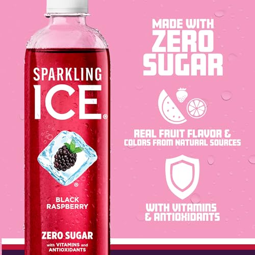 Sparkling Ice, Black Raspberry Sparkling Water, Zero Sugar Flavored Water, with Vitamins Sparkling ICEBuy Supplements Australia