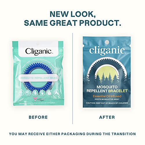 Cliganic 25 Pack Mosquito Repellent Bracelets, DEET-Free Bands, Individ CliganicBuy Supplements Australia