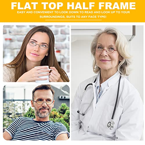 Yiwaeye 3 Pack Half Moon Reading Glasses Anti Blue Light UV, Half Frame Semi Lens Slim YiwaeyeBuy Supplements Australia