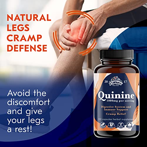 Leg Cramps Support Organic Pills - 1000 mg - Quinine Tablets for Cramp Defense FLORIDA HERBSBuy Supplements Australia
