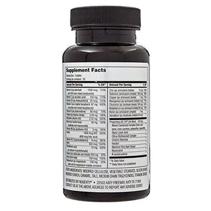 Nugevity AS 10® Life – Stress, Immune Support and Anti Aging Supplement - Multivitamin and Antioxidants Tablet, Resveratrol, Alpha Lipoic Acid Nugevity
