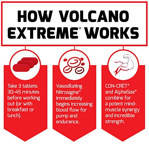 Force Factor Volcano Extreme Pre Workout Nitric Oxide Booster Supplement for Men Force FactorBuy Supplements Australia