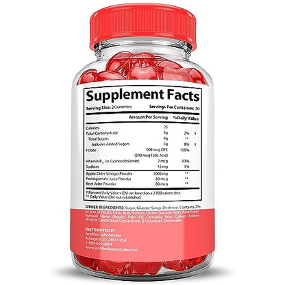 Justified Laboratories Keto Bites Keto ACV Gummies 1000MG Vegan Non GMO with Pomegranate Justified LaboratoriesBuy Supplements Australia