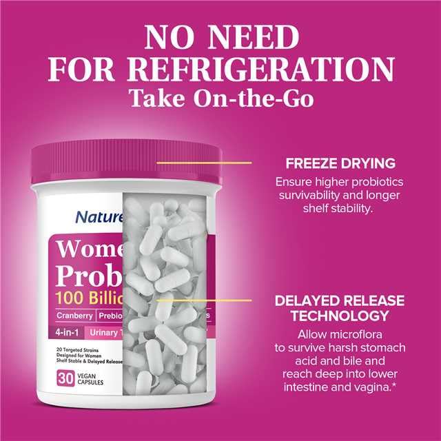 NatureMyst Women’s Probiotics 100 Billion, 20 Targeted Strains with Organic Cranberry NatureMystBuy Supplements Australia