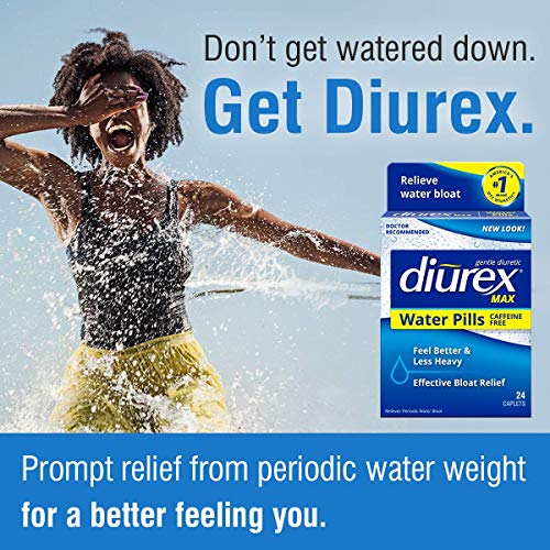 Diurex Max Water Pills - Maximum Strength Caffeine Free Diuretic - Relieve Water Bloat - 24 Count DiurexBuy Supplements Australia