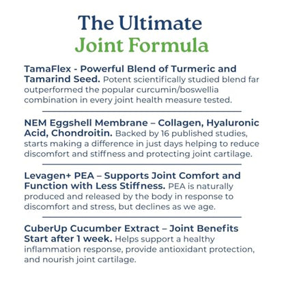 NatureCity True-Joint FLX Joint Supplement Formula (120 Capsules) | TamaFlex, NEM Eggshell Membrane, Levagen+ PEA & CuberUp | Supports Joint Comfort, Flexibility, Mobility, Function & Cartilage Health NatureCityBuy Supplements Australia