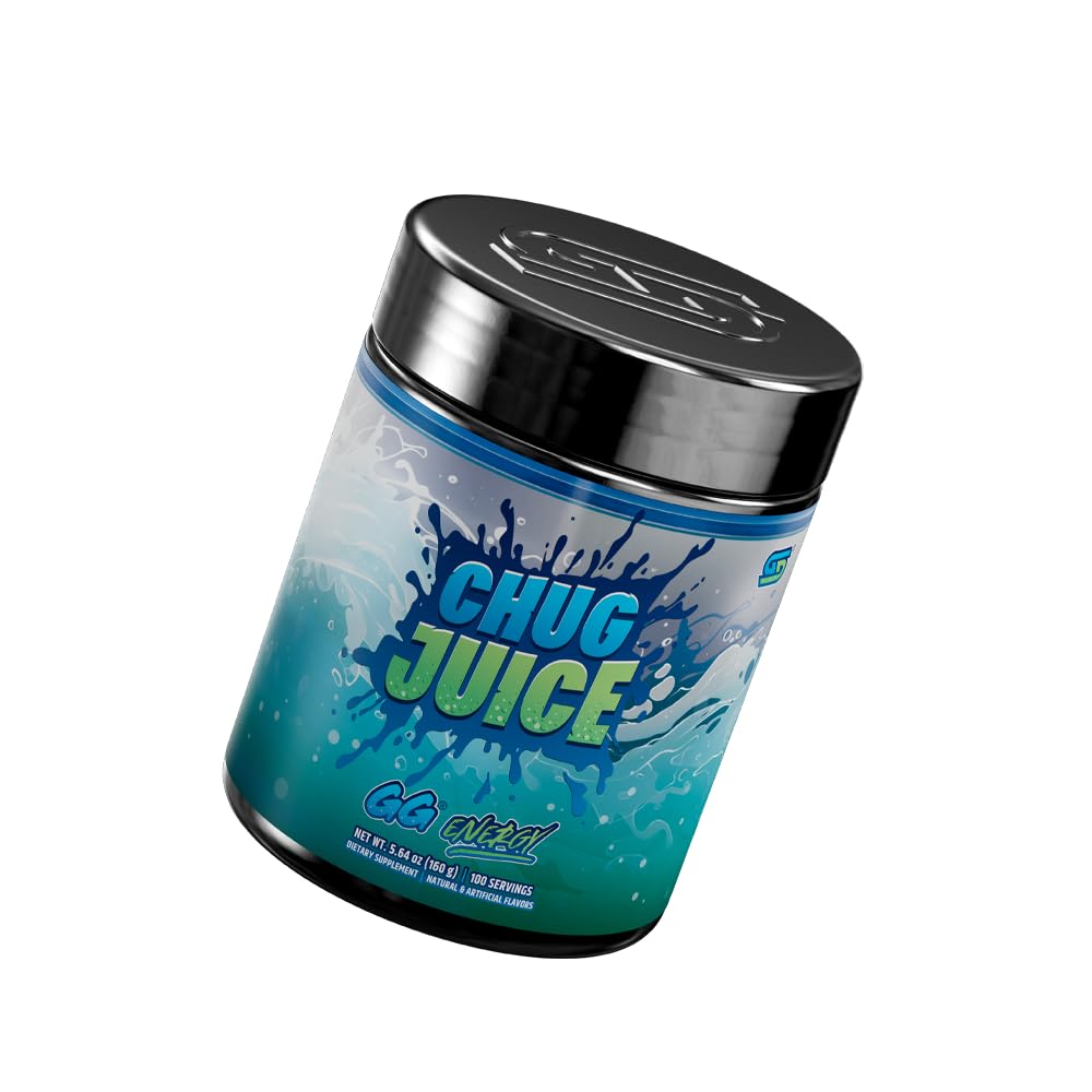 Gamer Supps GG Energy - Chug Juice by LazarBeam (100 Servings) - Keto Friendly Gaming Energy and Nootropic Blend, Sugar Free + Organic Caffeine + Vitamins + Immune Support, Powder Drink Gamer SuppsBuy Supplements Australia