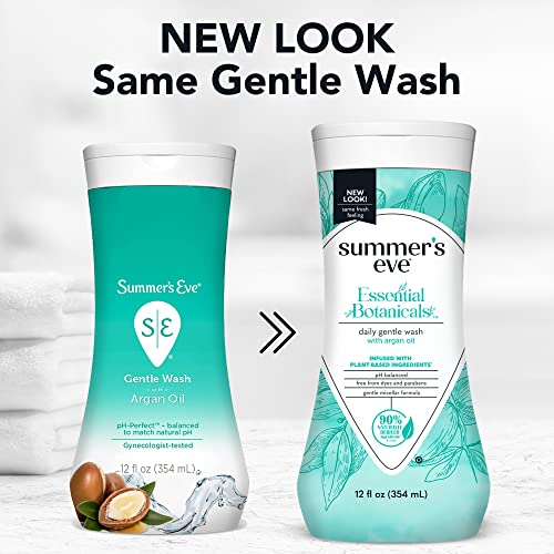 Summer's Eve Essential Botanicals Gentle Wash with Argan Oil, Removes Odor, pH balanced, 12 fl oz Summer's EveBuy Supplements Australia