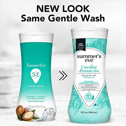 Summer's Eve Essential Botanicals Gentle Wash with Argan Oil, Removes Odor, pH balanced, 12 fl oz Summer's EveBuy Supplements Australia