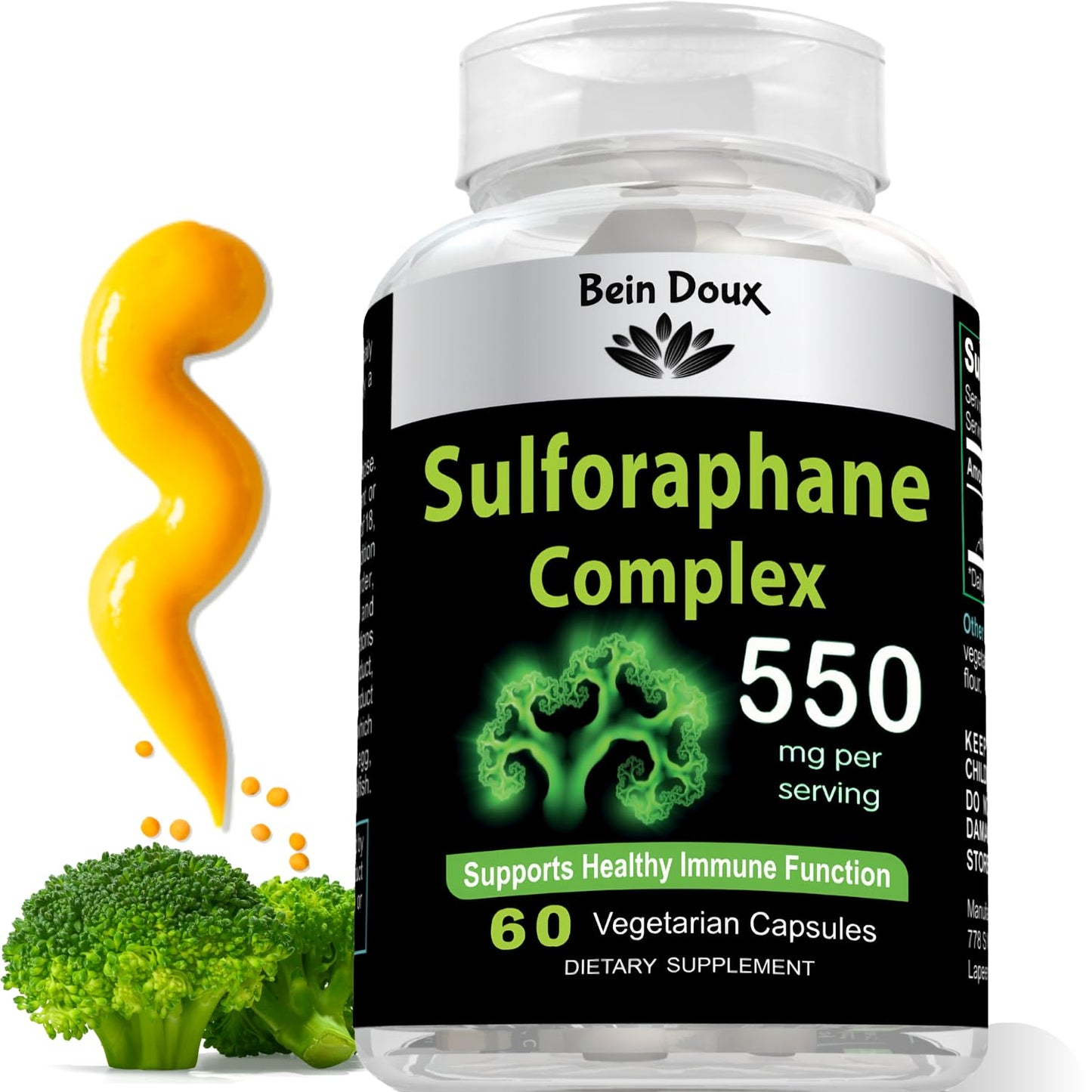 550mg Sulforaphane Supplement with Glucoraphanin and Myrosinase | Broccoli Supplemen - Maple Wellness Supplements