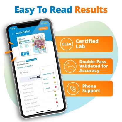 5Strands Gut Health Test for Adults & Kids, 500+ Items Tested, At-Home Hair Sample Screening for Food Intolerances Linked to Digestive Issues, Skin Irritation, Brain Fog & Headaches, Results in 4 Days - Maple Wellness Supplements