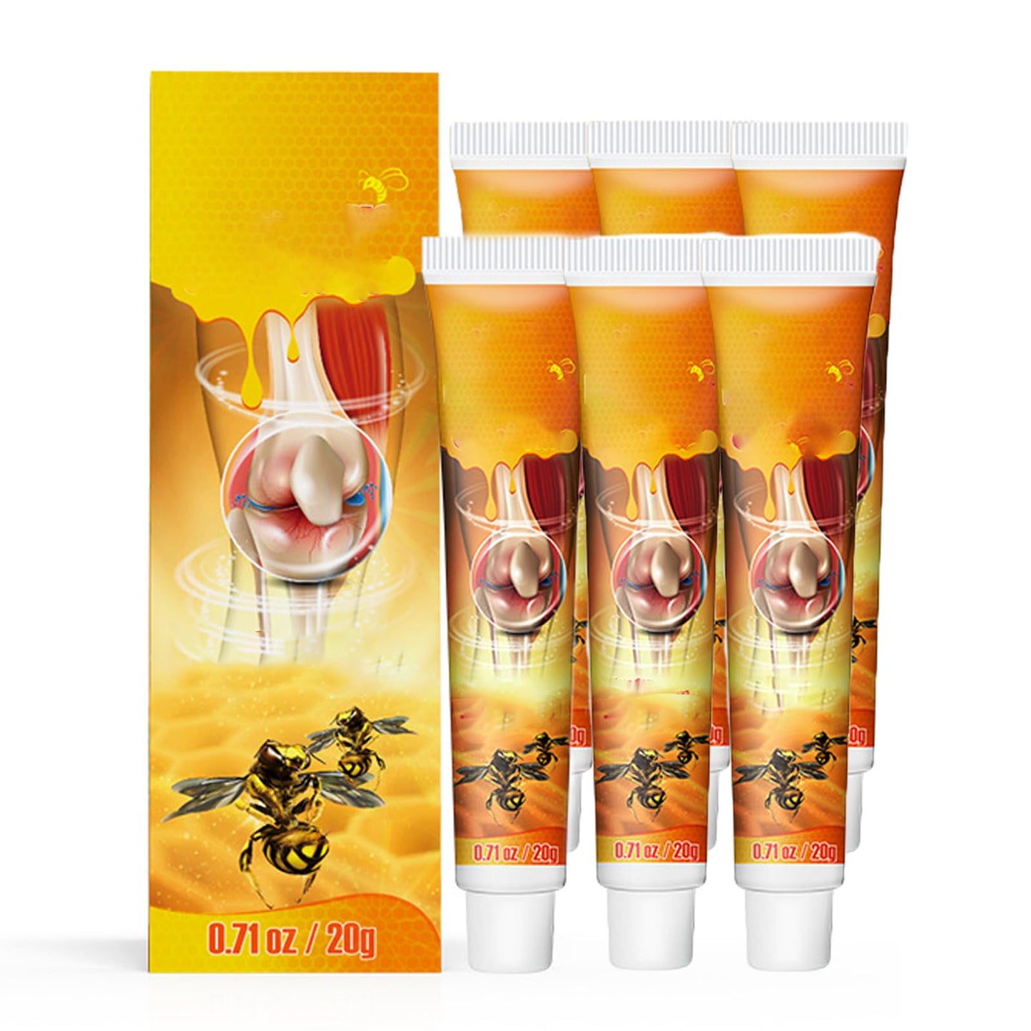 6 Pack Beevenom New Zealand Bee Venom Gel, Bee Venom Cream New Zealand Gel Joint Cream of Neck, Knee, Shoulder, Waist, Leg TW23 FEDRUGAO-1207-1 - Maple Wellness Supplements