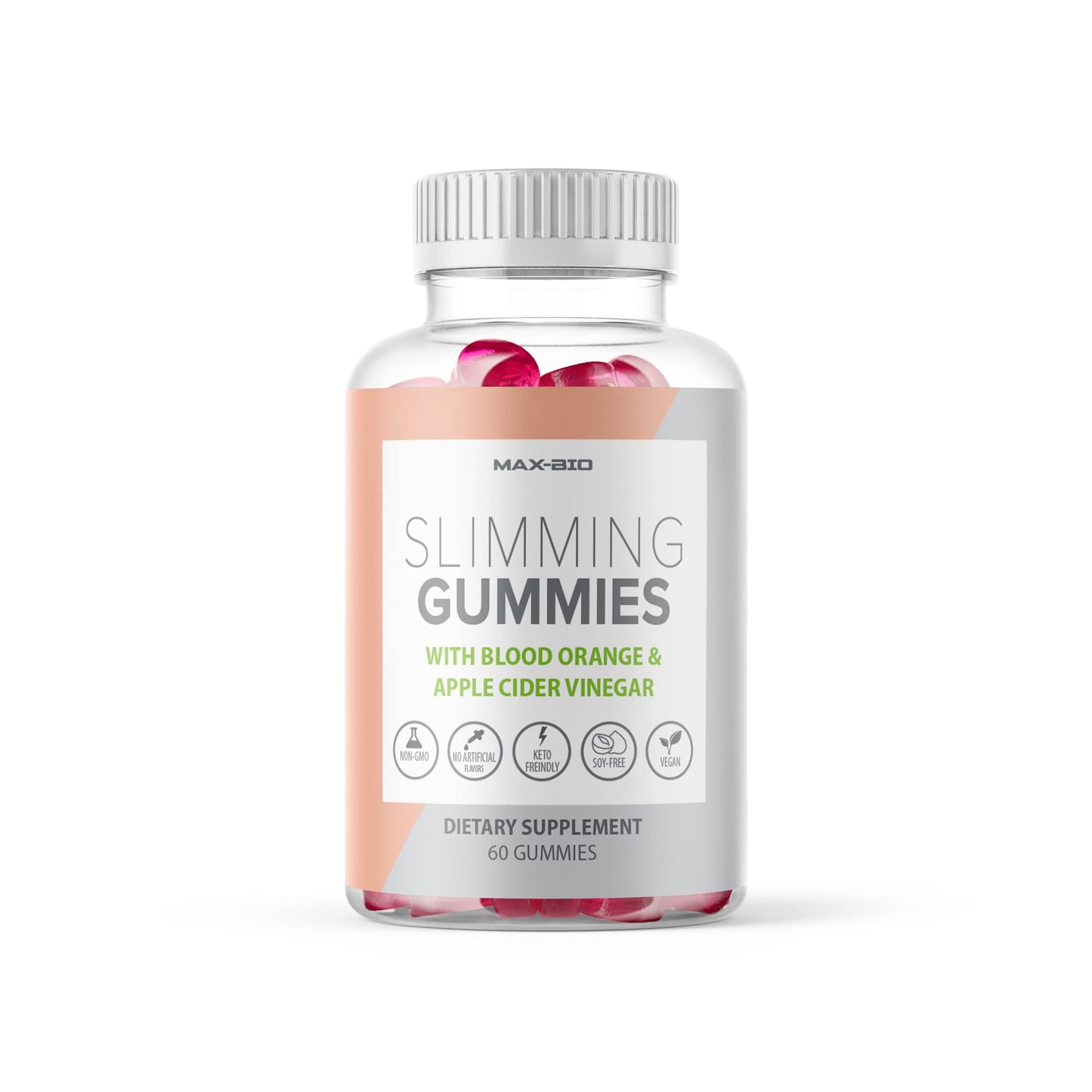 Max-Bio Slimming Gummies It Works with Apple Cider Vinegar and Sicilian Blood Orange Extract