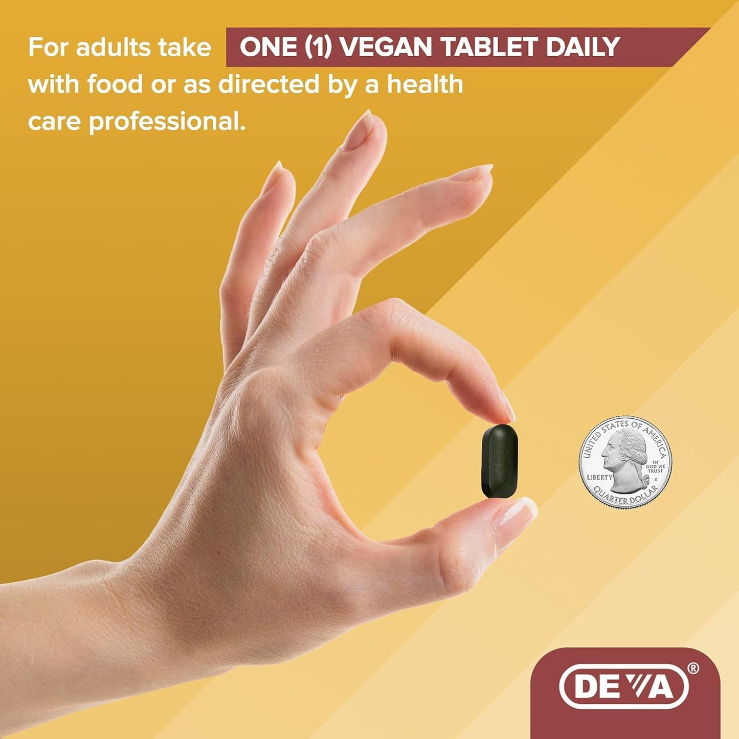 DEVA Vegan Multivitamin & Mineral Supplement with Iron 2-Pack, Spirulina, Chlorella, Ashwagandha, Broccoli & More, 90 Coated Tablets Each DEVABuy Supplements Australia