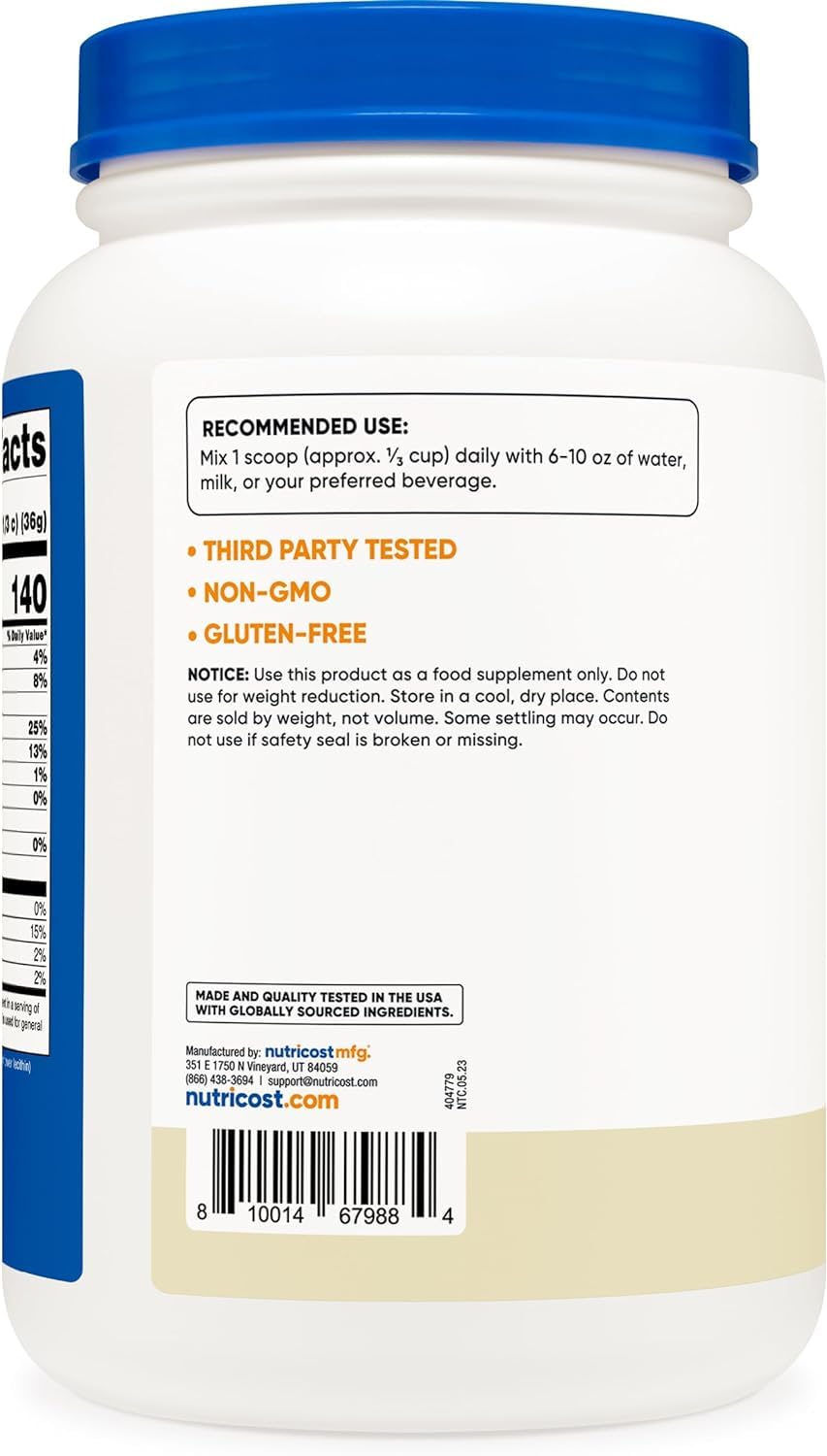 Nutricost Whey Protein Concentrate (Vanilla) 2LBS NutricostBuy Supplements Australia
