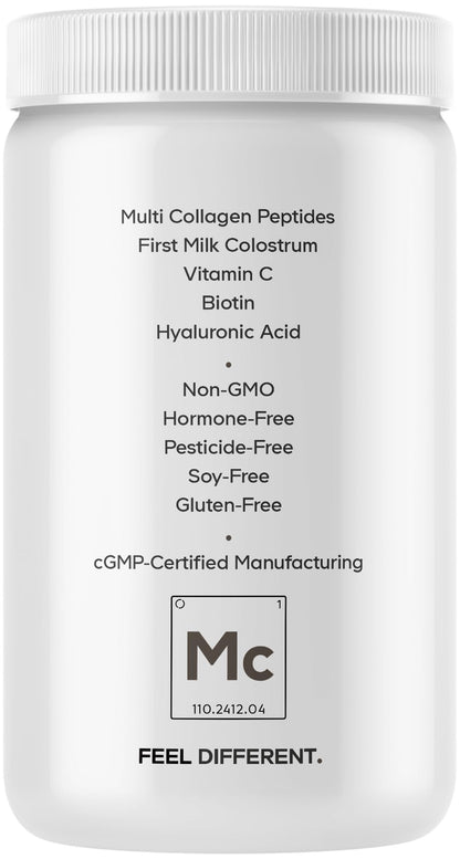 Codeage Multi Collagen Colostrum Powder Platinum - Hydrolyzed Grass-Fed Bovine Collagen Peptides, Grass-Fed Bovine Colostrum Supplement, Vitamin C, Biotin, Hyaluronic Acid, Lactoferrin - 13.4 Oz. CodeageBuy Supplements Australia