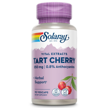 Solaray Tart Cherry Fruit Extract 850 mg - Tart Cherry Supplement with Antioxidants, Fruit Juice Extract with Flavonoids - 90 VegCaps SOLARAYBuy Supplements Australia