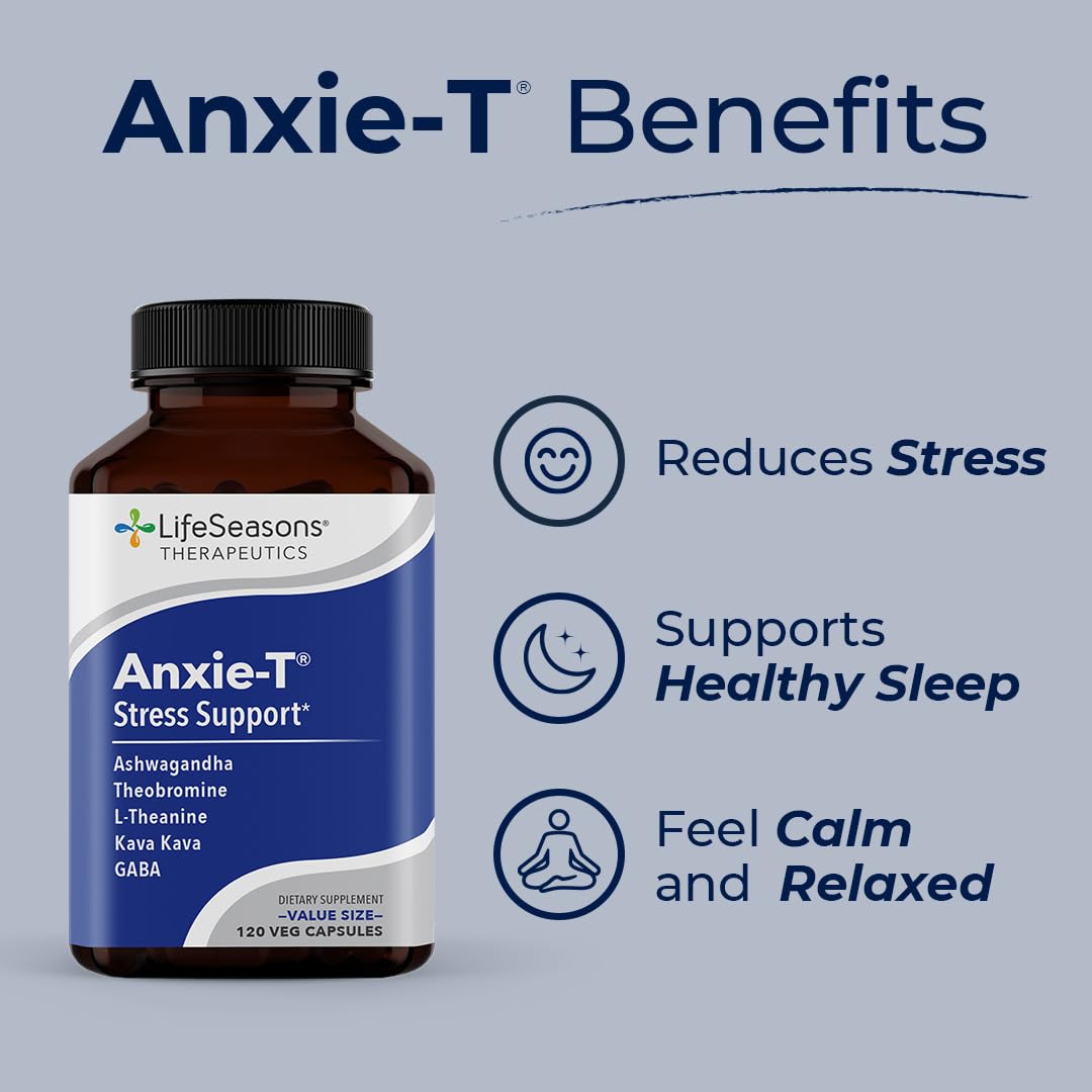 Anxie-T - Stress Relief Supplement - Supports Mood & Mental Focus - Feel Calm LifeSeasonsBuy Supplements Australia