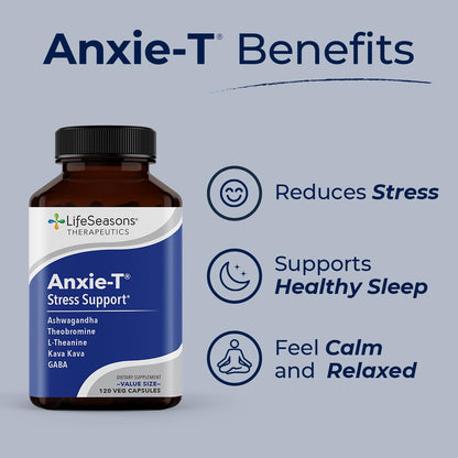 Anxie-T - Stress Relief Supplement - Supports Mood & Mental Focus - Feel Calm LifeSeasonsBuy Supplements Australia