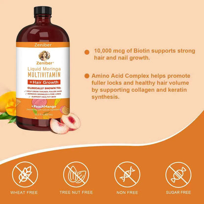 Zeniber MaayRuth Multivitamins Hair Growth&Liquid Multivitamins for Women, Biotin 10000mcg Liquid Multivitamin Hair Growth Supplement, 15.22 OZ ZeniberBuy Supplements Australia