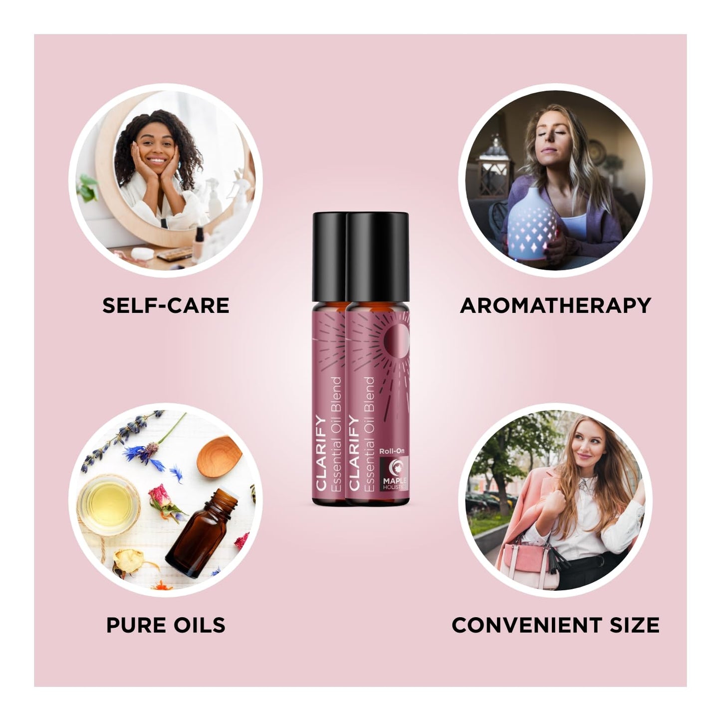 Headache Essential Oil Roll On - Clarify Essential Oil Blend Headache Roll On with Aromatherapy Oils Maple HolisticsBuy Supplements Australia