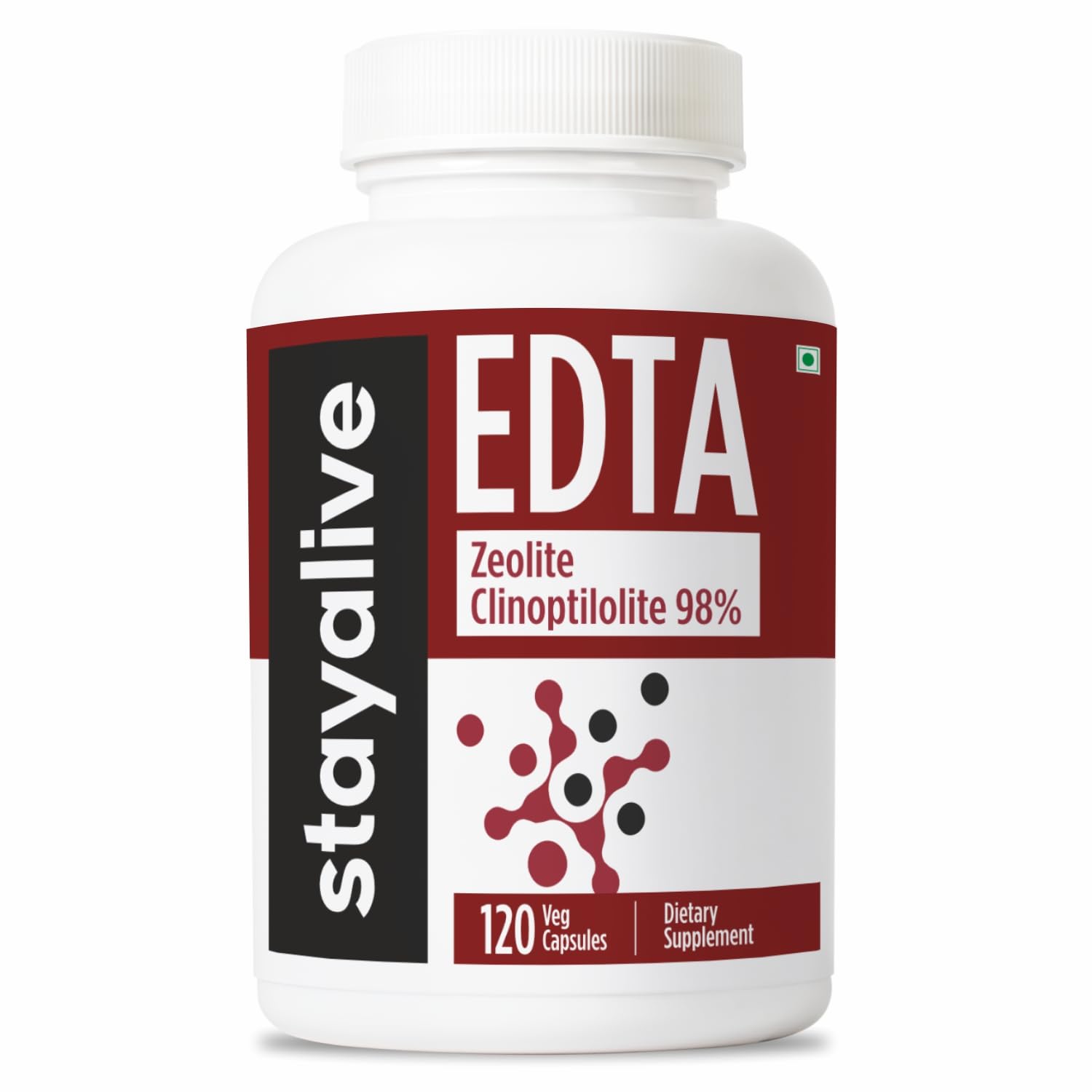 STAY ALIVE EDTA Capsules 1500mg with Zeolite 98% and Kale Extract Powder, 120 Pills, Non-GMO & Gluten Free Calcium Disodium EDTA Supplement STAY ALIVEBuy Supplements Australia