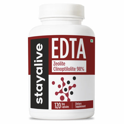 STAY ALIVE EDTA Capsules 1500mg with Zeolite 98% and Kale Extract Powder, 120 Pills, Non-GMO & Gluten Free Calcium Disodium EDTA Supplement STAY ALIVEBuy Supplements Australia