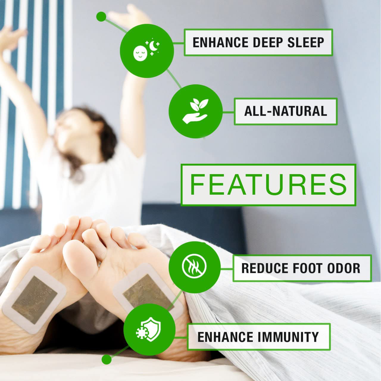 Foot Paches, Premium Deep Cleansing Foot Pads, Bamboo Foot Paches RanthermBuy Supplements Australia