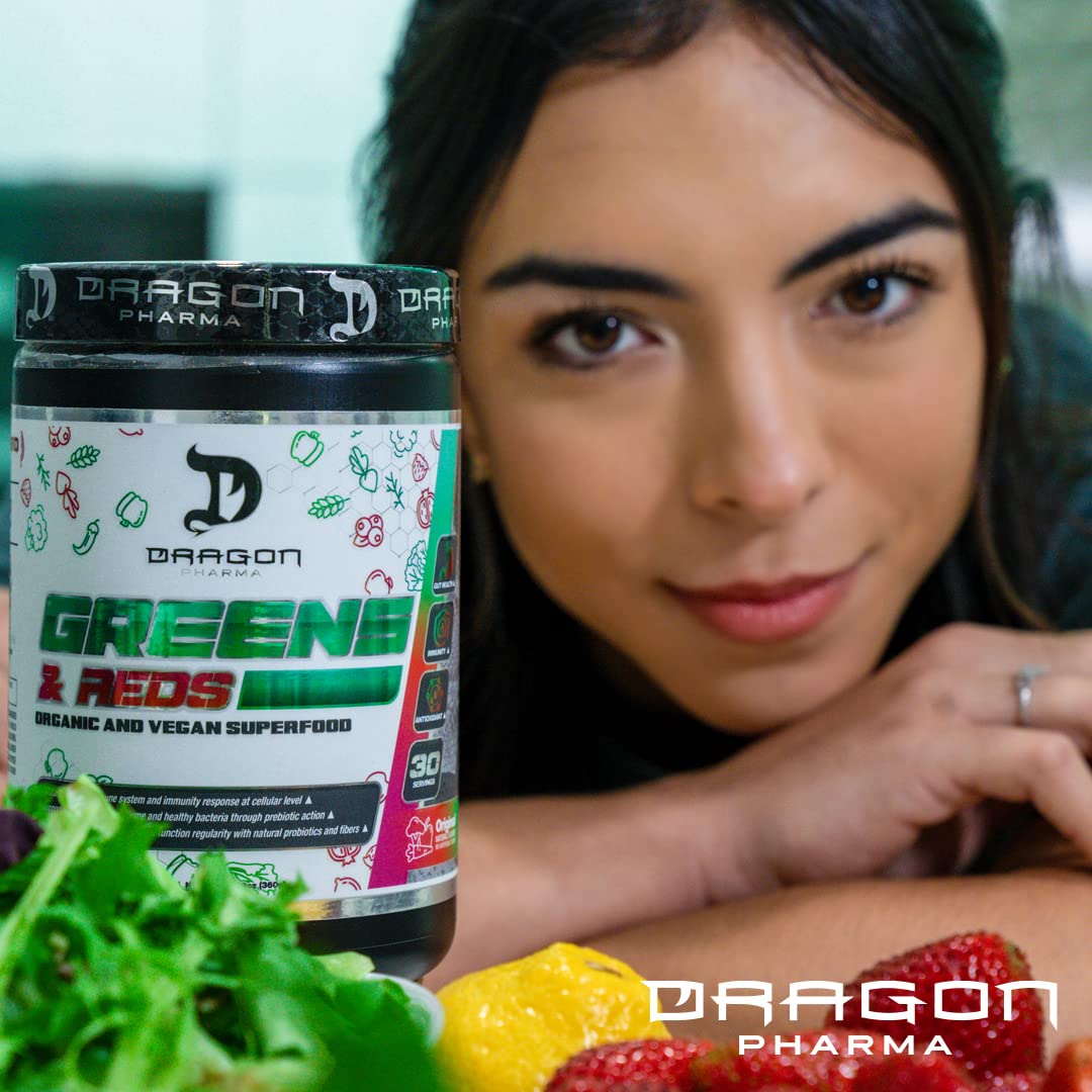DRAGON PHARMA Greens and Reds, Over 23 Nutritious Superfoods, Reds and Vegetables, Optimal Health and Wellness (30 Servings, Original) DRAGON PHARMABuy Supplements Australia
