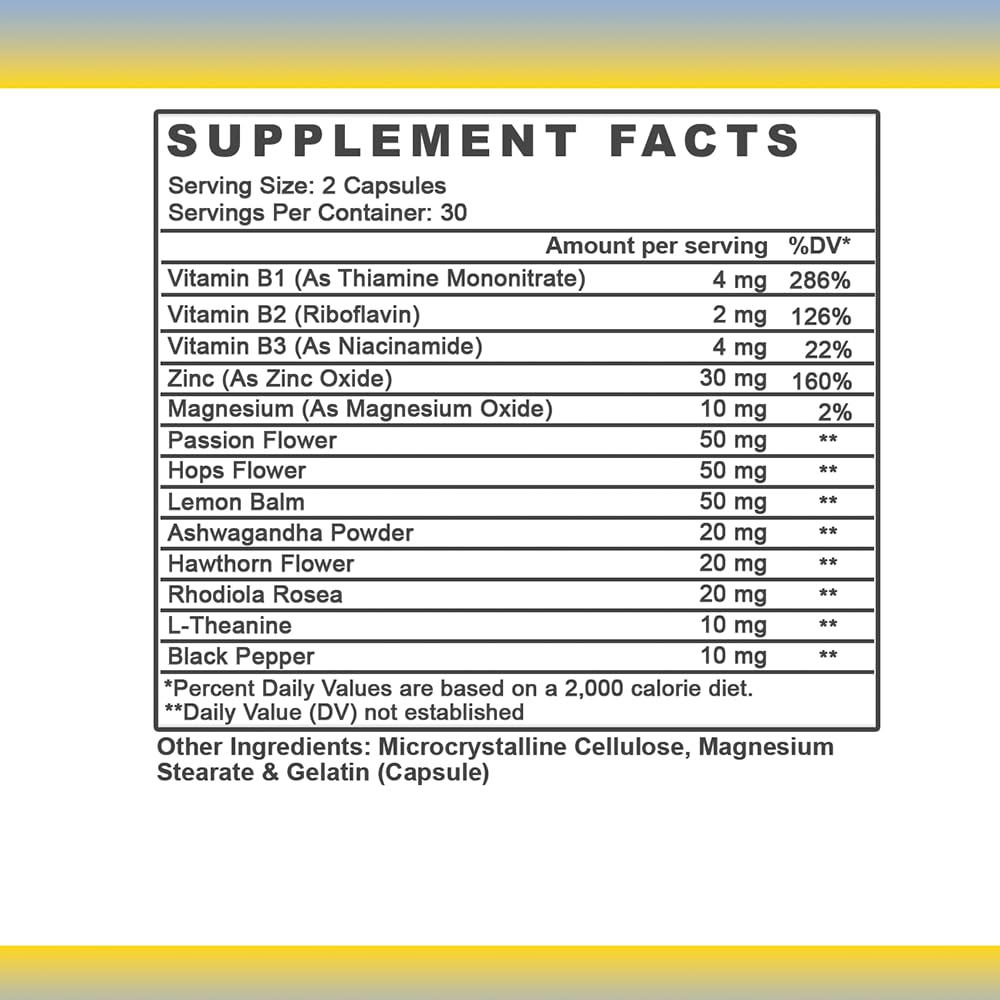 Angry Supplements Stress Less Day-Time Mood Support Pills – Natural Stress Relief with Ashwagandha, Rhodiola, L-Theanine, Magnesium & B Vitamins– Calm Focus & Mental Clarity – 60 Capsules (1-Bottle) Angry SupplementsBuy Supplements Australia