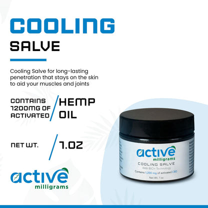 active milligrams Hemp Cooling Salve for Joint & Muscle Relief - Infused with Menthol, Shorea (Sal) Butter, Yarrow Essential Oil – Soothe Discomfort in Back, Knees, Neck, Shoulder, and Elbow - 1 OZ active milligramsBuy Supplements Australia