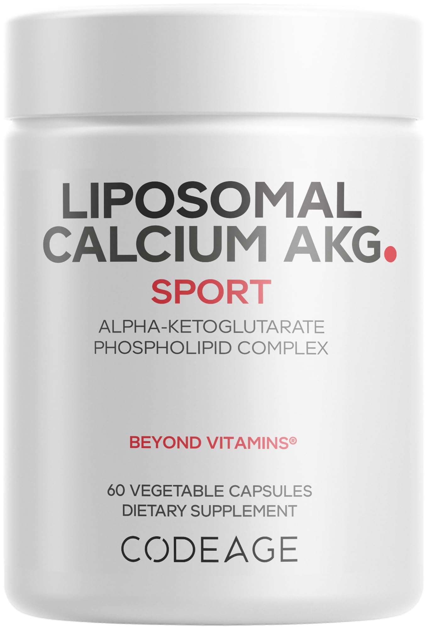 Codeage Liposomal Calcium AKG Supplement - Calcium Alpha-Ketoglutarate - 2-Month Supply - Liposomal Delivery - 1 Capsule Per Serving - Non-GMO, Gluten-Free - 60 Capsules CodeageBuy Supplements Australia