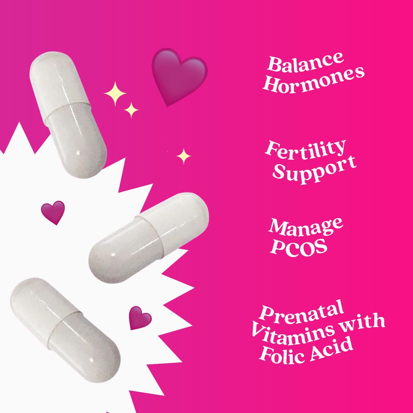 Myo-Inositol & D-Chiro Inositol Capsules with Folic Acid for PCOS | Prenatal Fertility BeLiveBuy Supplements Australia