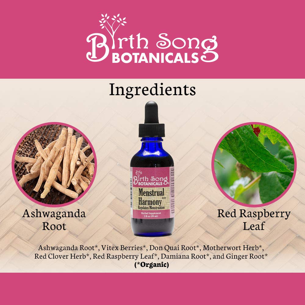 Birth Song Botanicals Menstrual Harmony Tincture, Herbal Period Symptom Support Birth Song BotanicalsBuy Supplements Australia