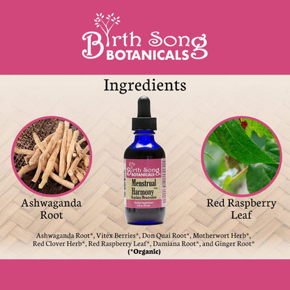 Birth Song Botanicals Menstrual Harmony Tincture, Herbal Period Symptom Support Birth Song BotanicalsBuy Supplements Australia