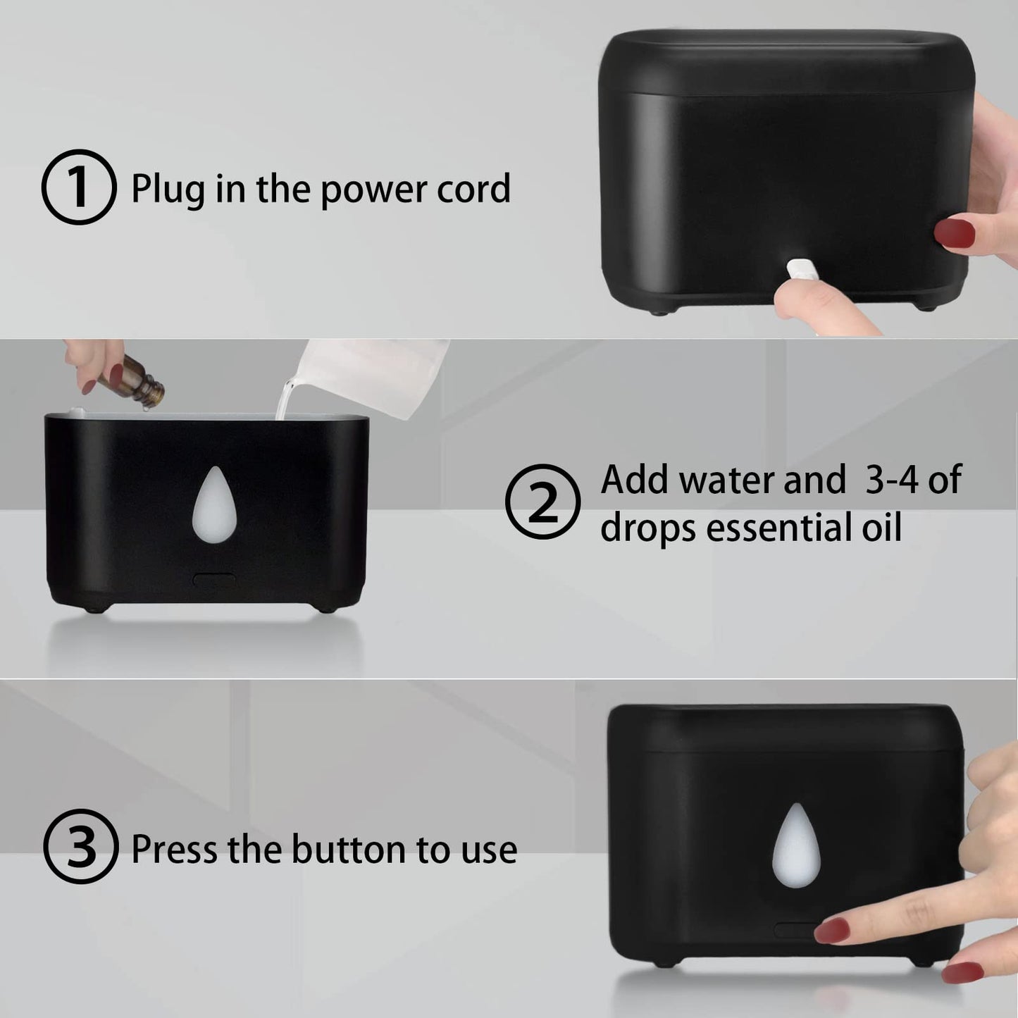Flame Diffuser for Essential Oils (Black) PhimuezlBuy Supplements Australia