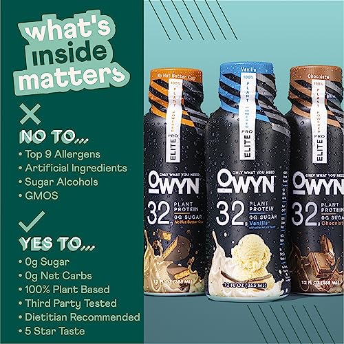 Pro Elite Vegan Plant-Based High Protein Keto Shake, No Nut Butter Cup, Zero Sugar OWYN Only What You NeedBuy Supplements Australia
