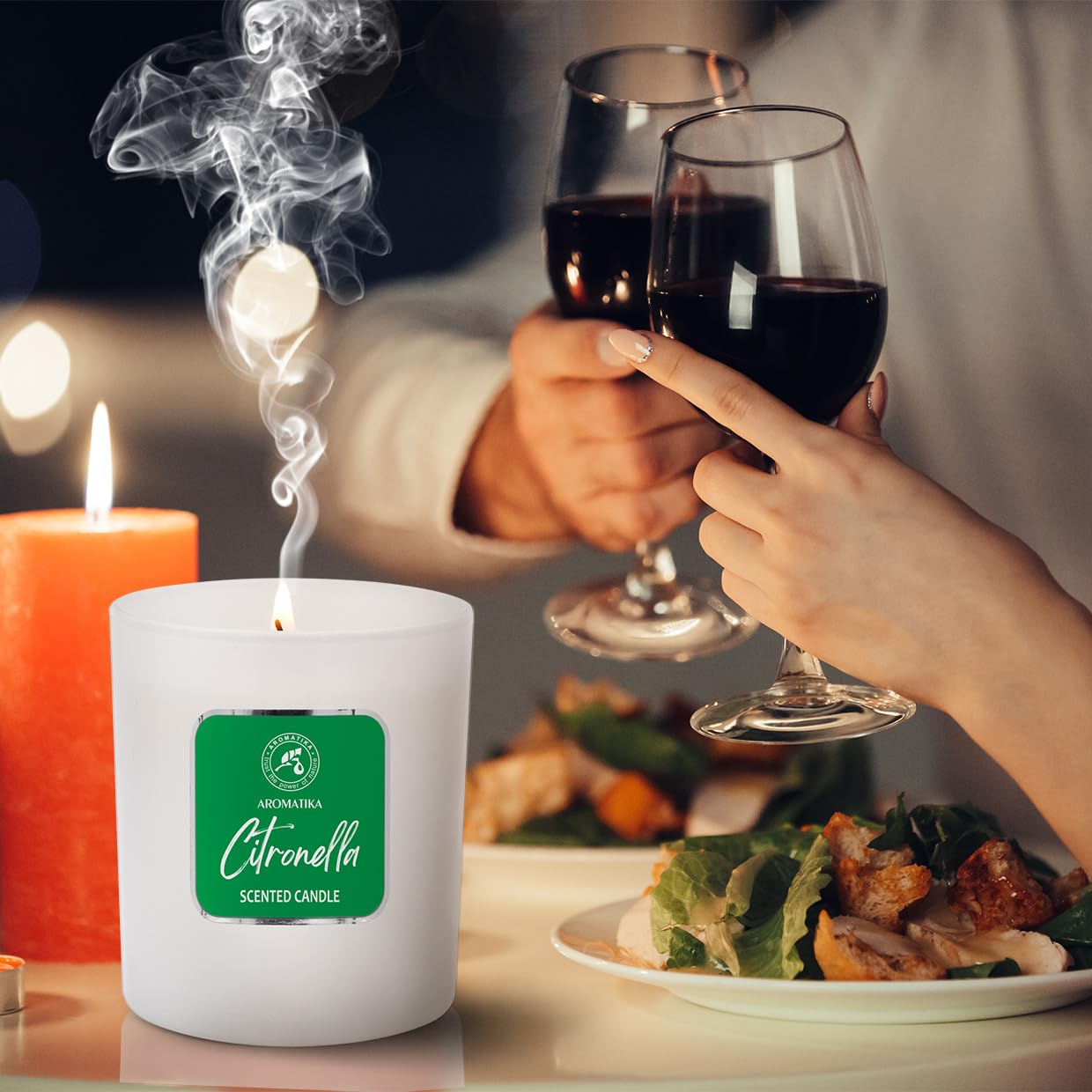Scented Candle Citronella 200g - Aromatherapy Candle - Soy Wax Candles for Home Scented AROMATIKABuy Supplements Australia