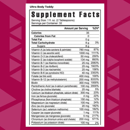 Youngevity Ultra Body Toddy - 100+ Nutrient Mega Multi-Vitamin Mineral Supplement for Men and Women - Enhanced Absorption - Phytonutrients - Amino Acids - (32 Fl Oz) YoungevityBuy Supplements Australia